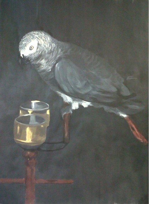 La femme au perroquet